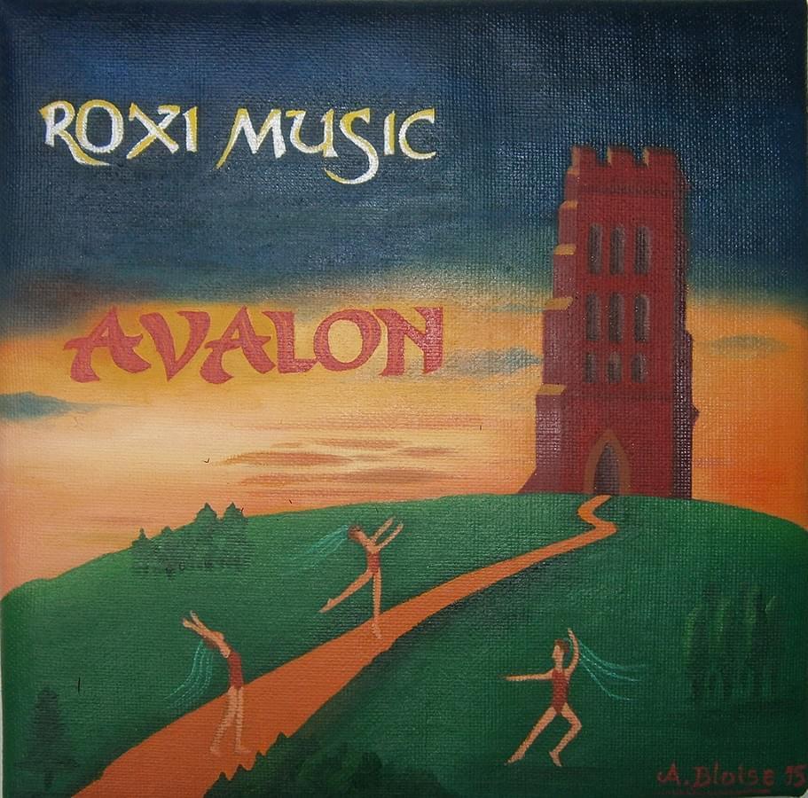 ANDREA BLOISE. "Las Danzantes de Avalon". Roxy Music. Óleo sobre lienzo. 18 x 18 cm. 2015.